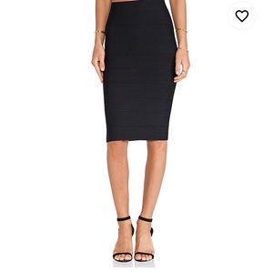 BCBGMAXAZRIA XS Black Bodycon Pencil Skirt